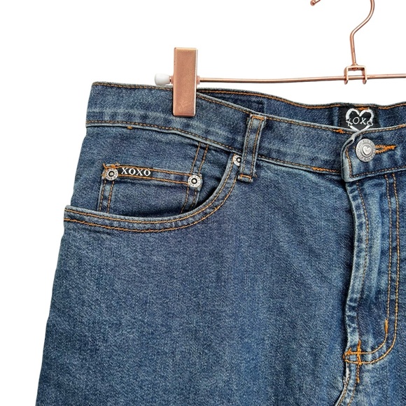 Xoxo Y2k Vintage Slit Denim Maxi Skirt Size 9/10 Womens M/L - Picture 6 of 8